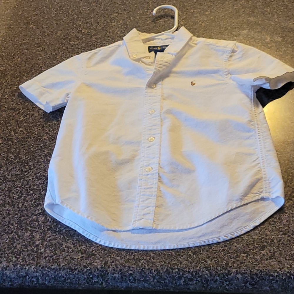 Boys button down white dress shirt